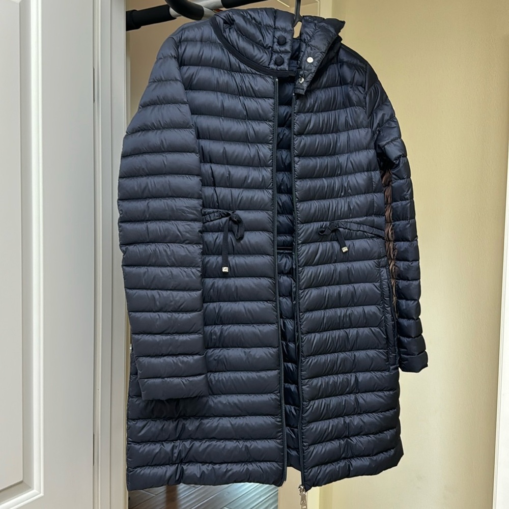 Moncler barbel long down jacket